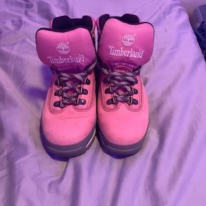 Pink timberland boots